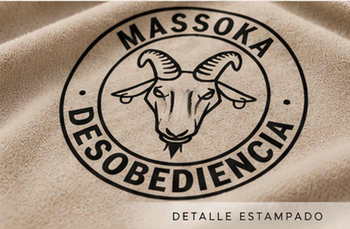 ORIGEN DESOBEDIENCIA [ARENA] — Detalle del estampado