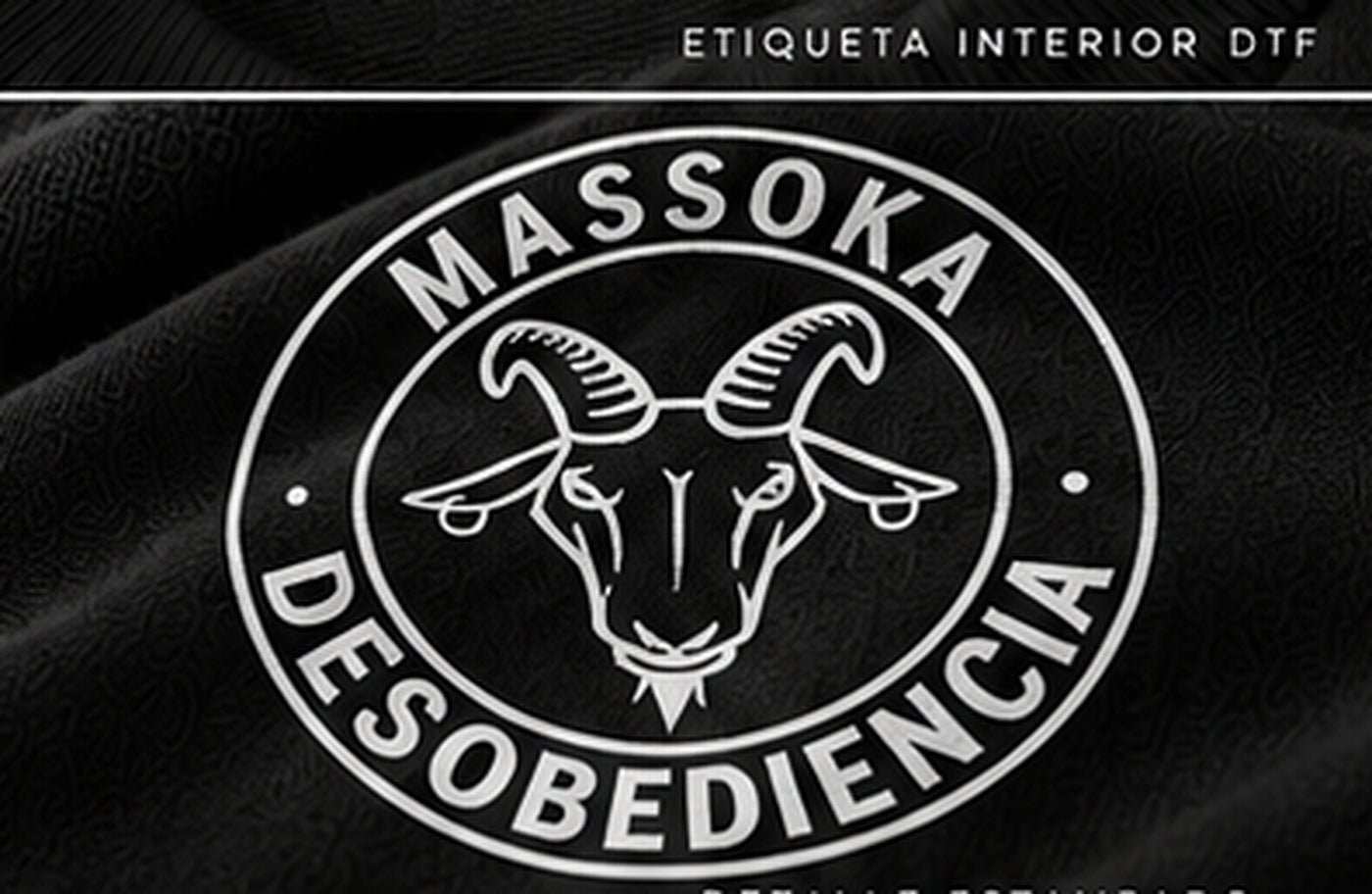 ORIGEN DESOBEDIENCIA [NEGRO] — Detalle del estampado