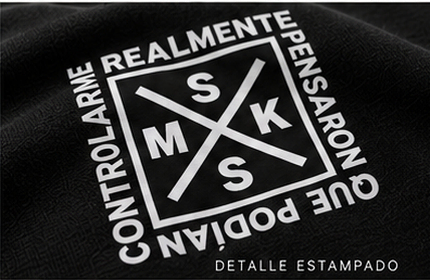 REALMENTE [NEGRO] — Detalle del estampado