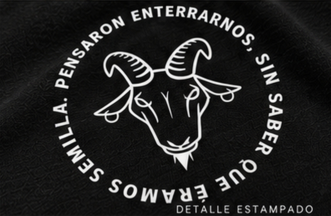 SEMILLA [NEGRO] — Detalle del estampado