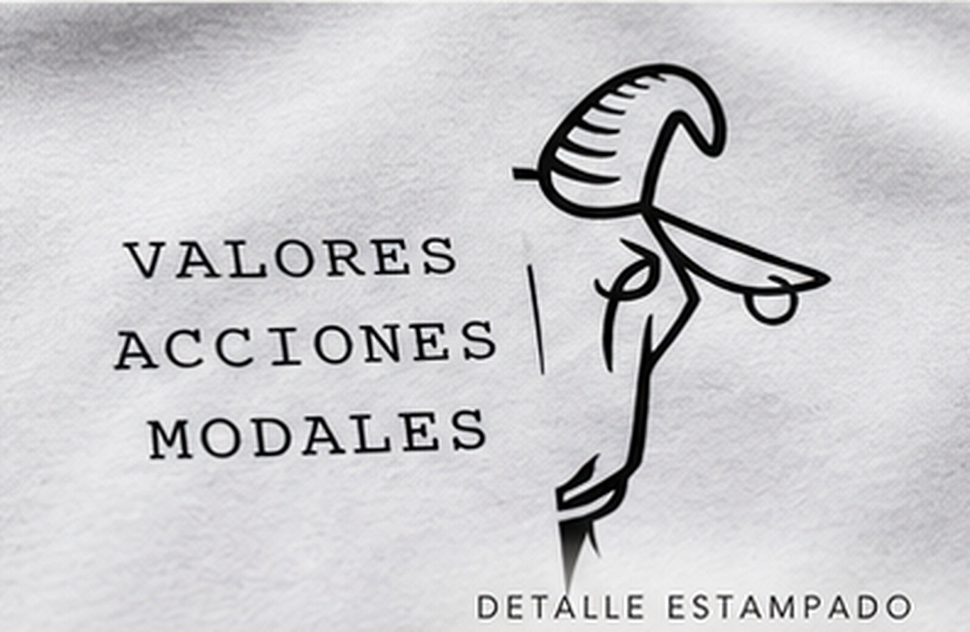 V·A·M [BLANCO] — Detalle del estampado