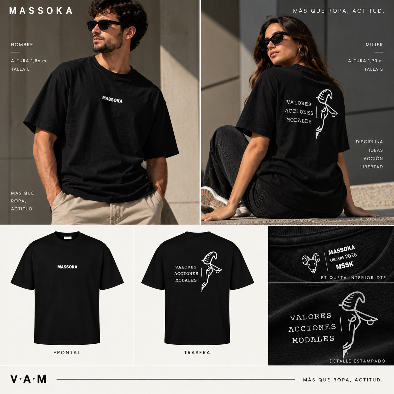 V·A·M [NEGRO] — Composición editorial