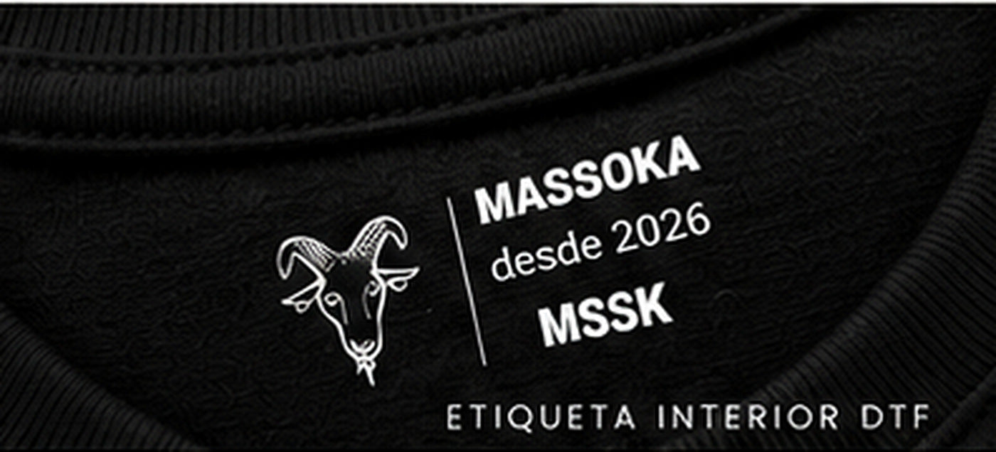 MASSOKA VERTICAL [NEGRO] — Detalle de etiqueta